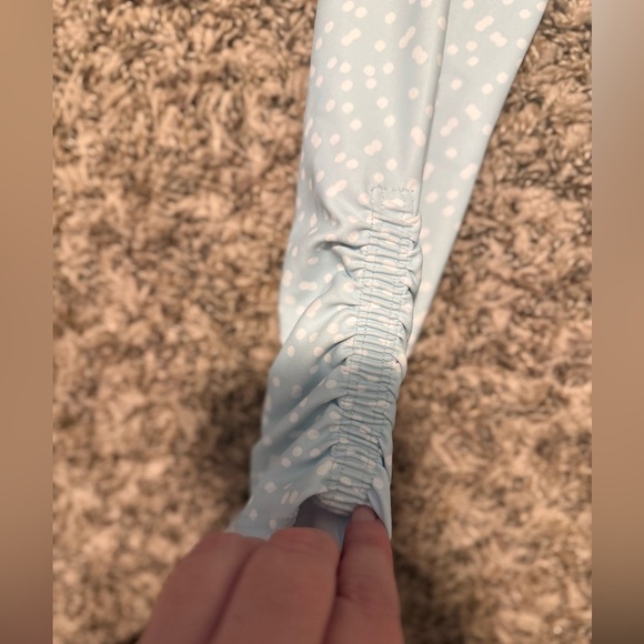 Betsey Johnson Light Blue Polka Dot Leggings - Picture 4 of 5
